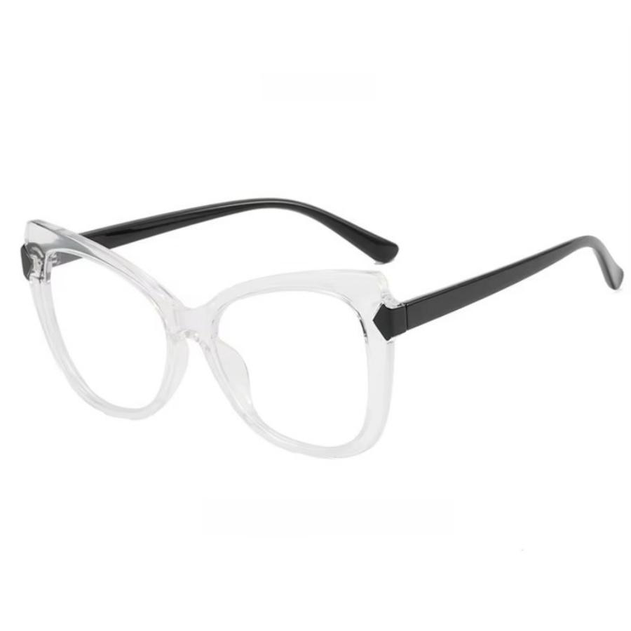 Color Matching Cat's Eye Personalized Women's Fashion Sunglasses Transparent Lenses Daily Leisure and Vacation Accessories