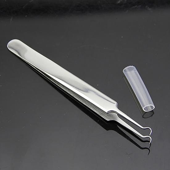 Bend Curved Stainless Steel Blackhead Acne Pimple Comedone Clip Remover Tool