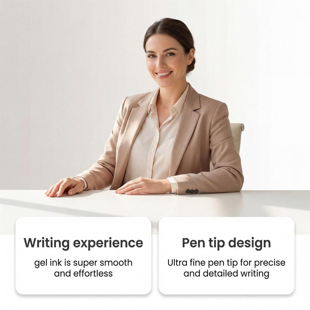 Comfortable Grip Erasable Gel Pen - Smooth, Skip-Free Writing