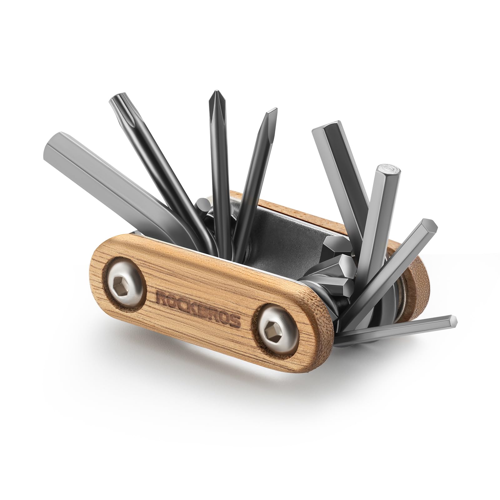 

ROCKBROS Bicycle Mini Foldable Bicycle Tool Maintenance and Repair Hex High Easy to for Road and Cross Emergency Use Multi-Tool, Size, Portable,