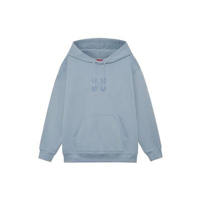 Li Ning SS22 Volná mikina s kapucí Unisex mikiny Mlhově modrá AWDS220-3
