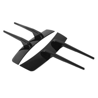 2 Pcs Glossy Black Front Bumper Spoiler Car Adaptations Replacement for Mercedes Benz A Class W177