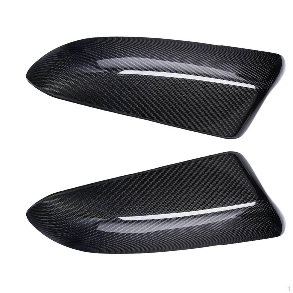 2 Pieces Carbon Fiber Mirror easily mount Installation Side Mirrors Cover 3K Twill