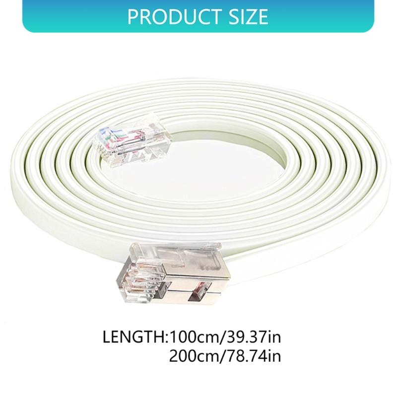 1/2m RJ12 (6P6C)/SDL 4P Stecker auf Stecker Datenkabel Gerade Verdrahtung Pinbelegung Telefonhörer Sprach-Erweiterungskabel