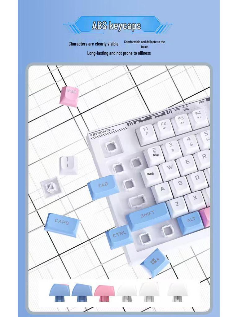 AOC GK168 Silent Esports 87-Key Color-Blocked Gaming Mechanical-Feel Wired Keyboard