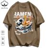 A Bowl Of Rich Lamian Noodles Design Unisexs Retro T Shirts Basics Simple TShirts Fashion Cotton Summer Clothing Unisex Loose Tee