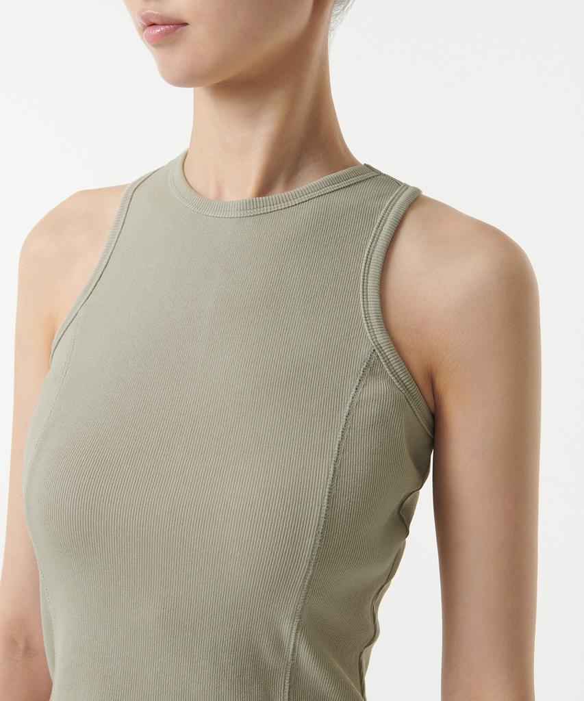 MUSINSA STANDARD WOMAN Women'S Ribbed Pigment Racer Back Tank Top [Sage]