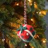 4.5*4.5cm Christmas Tree Decoration Accessories Felt Cloth Ornaments Pendant Xmas Navidad Happy New Year Home Decorations