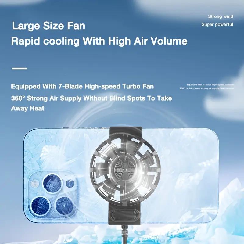 Mini Phone Cooling Fan, USB Powered Phone Cooler, Portable Cooling Fan, Suitable for Gaming and Live Streaming Enthusiasts