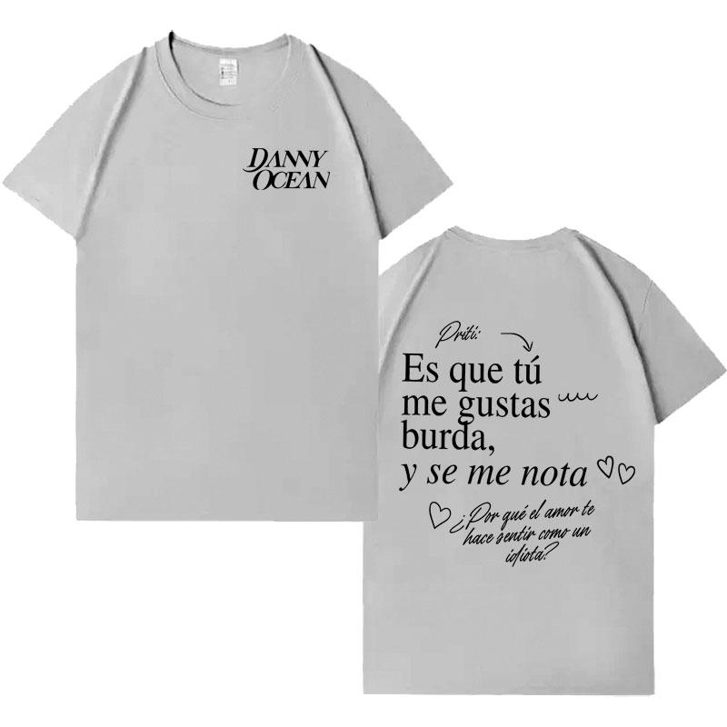 2025 Rapper Danny Ocean Reflexa Album High Quality Streetwear Pop Double Sided Graphic TShirts Mens Crewneck Y2K Tshirt Unisex