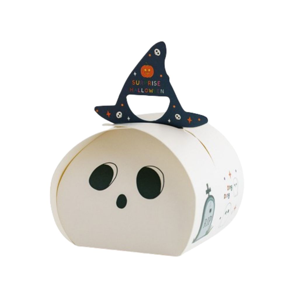 

5 шт./пакет Подарочная упаковочная коробка с рисунком призрака и тыквы из картонной бумаги, мультяшная бумажная коробка для вечеринки на Хэллоуин Style 5