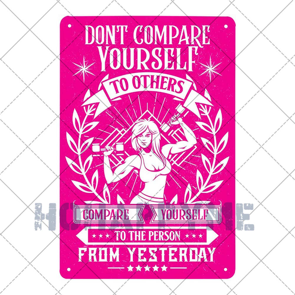 GYM Signs Tin Painting Metal Vintage Plaque Decoration Metal Wall Art Sportsman Retro Poster Iron Plate Home Decor 20x30cm