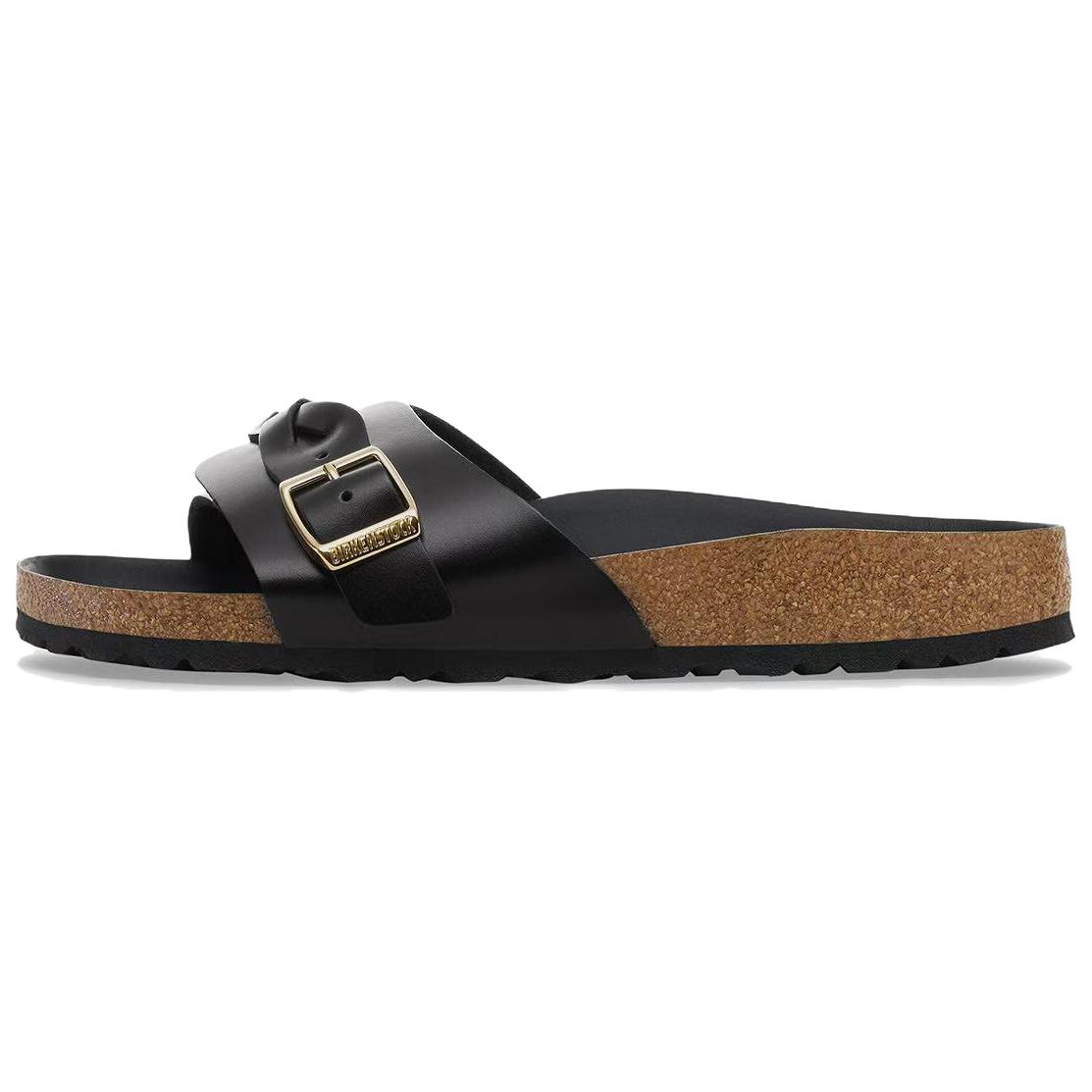 Женские черные узкие шлепанцы-сабо Birkenstock Oita плетеные 1030589 38