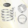 Set of 20 Silver Metal Napkin Rings Round Shiny Finish for Dinner Table Holiday Party Wedding Christmas Thanksgiving Decor