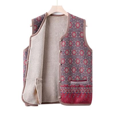 Nuovo Cardigan Gilet in Cashmere In Autunno e Inverno, Maglione per Mezza Età e Anziani Maglione Senza Maniche, e Gilet Ispessito da Donna In Autunno.