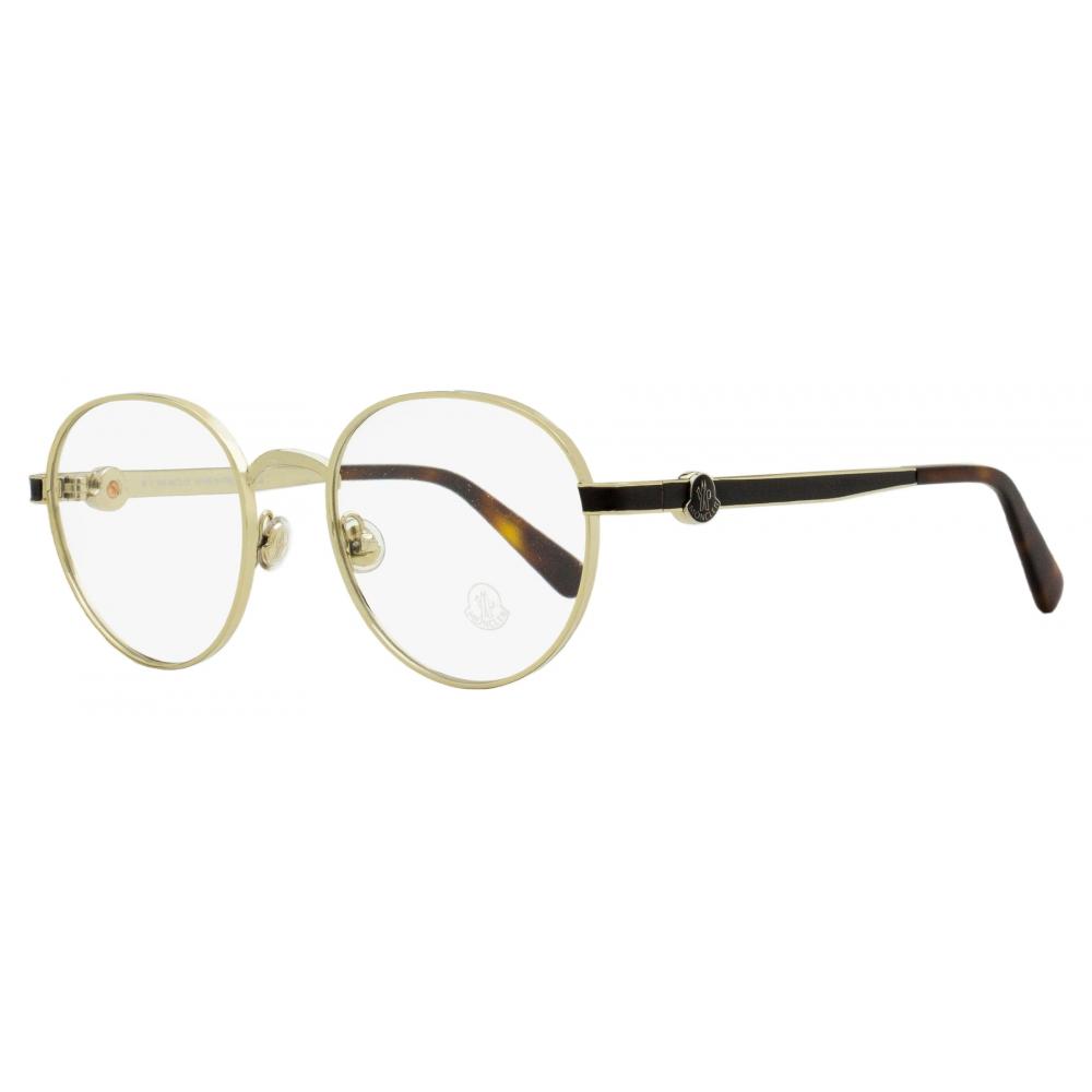 

Moncler круглые очки унисекс ML5179 032 светло-золотые Гавана 51 мм