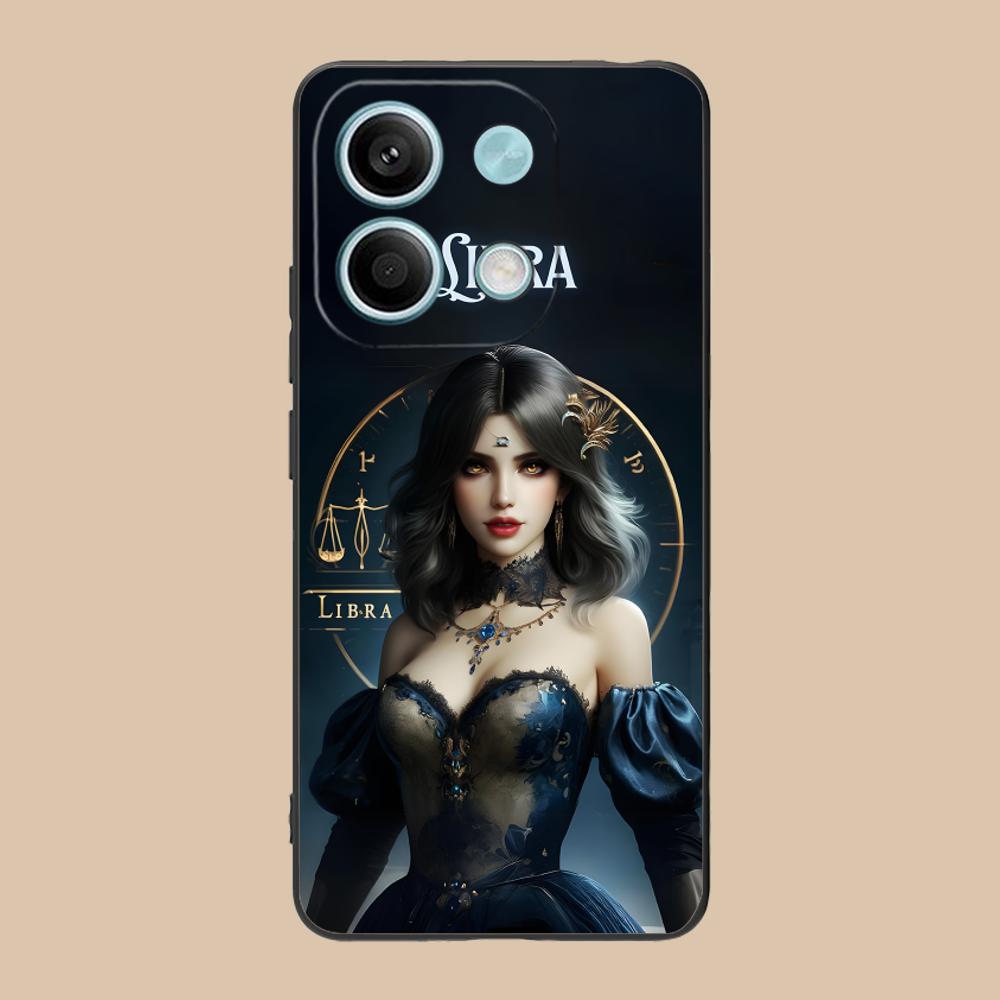 Zodiac Sign Libra Phone Case for POCO F8 F7 F6 F5 F4 F3 F2 Pro GT C75 C71 C65 C61 C40 Pro Ultra Soft TPU Shockproof Cover