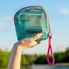 Dopamine Mesh Grid Tofu Handbag: Portable Multi-Functional Outdoor Travel & Toiletry Bag