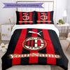Ac Milan Personalisiere deinen Namen Bettwäsche-Set Atmungsaktiver Bettbezug mit Kissenbezügen Heimdekoration Geburtstagsgeschenk