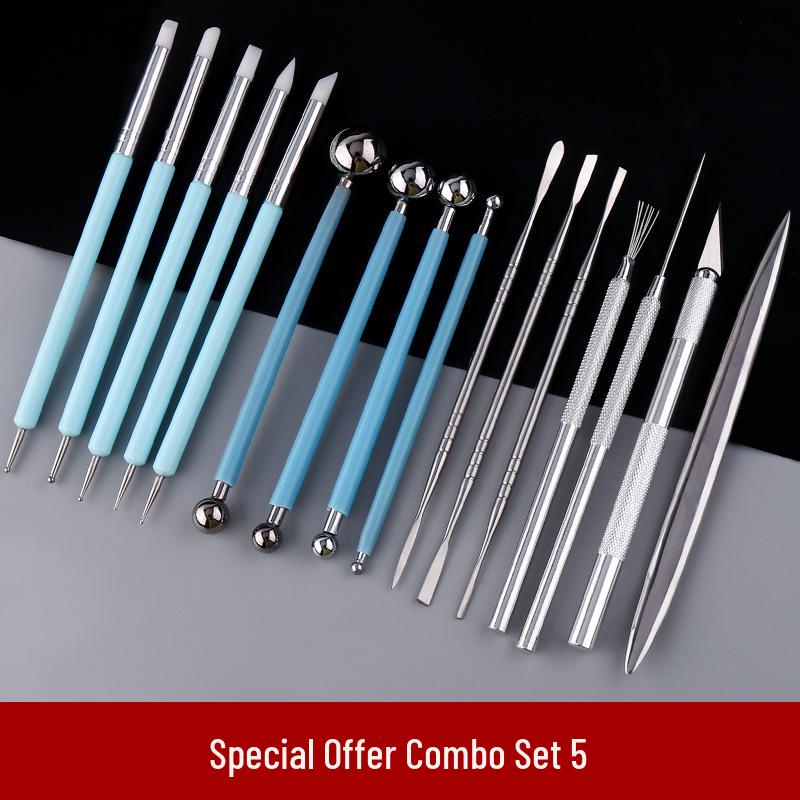 Stainless Steel Clay Sculpture Tool Set: Spatula & Eye Knife