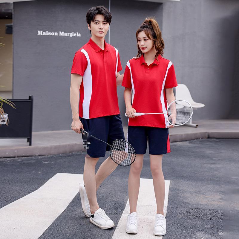 Summer Academy Parent-Child Sportswear Set - Short Sleeve Top & Shorts for Running, Training, Coaching, or Class Uniforms