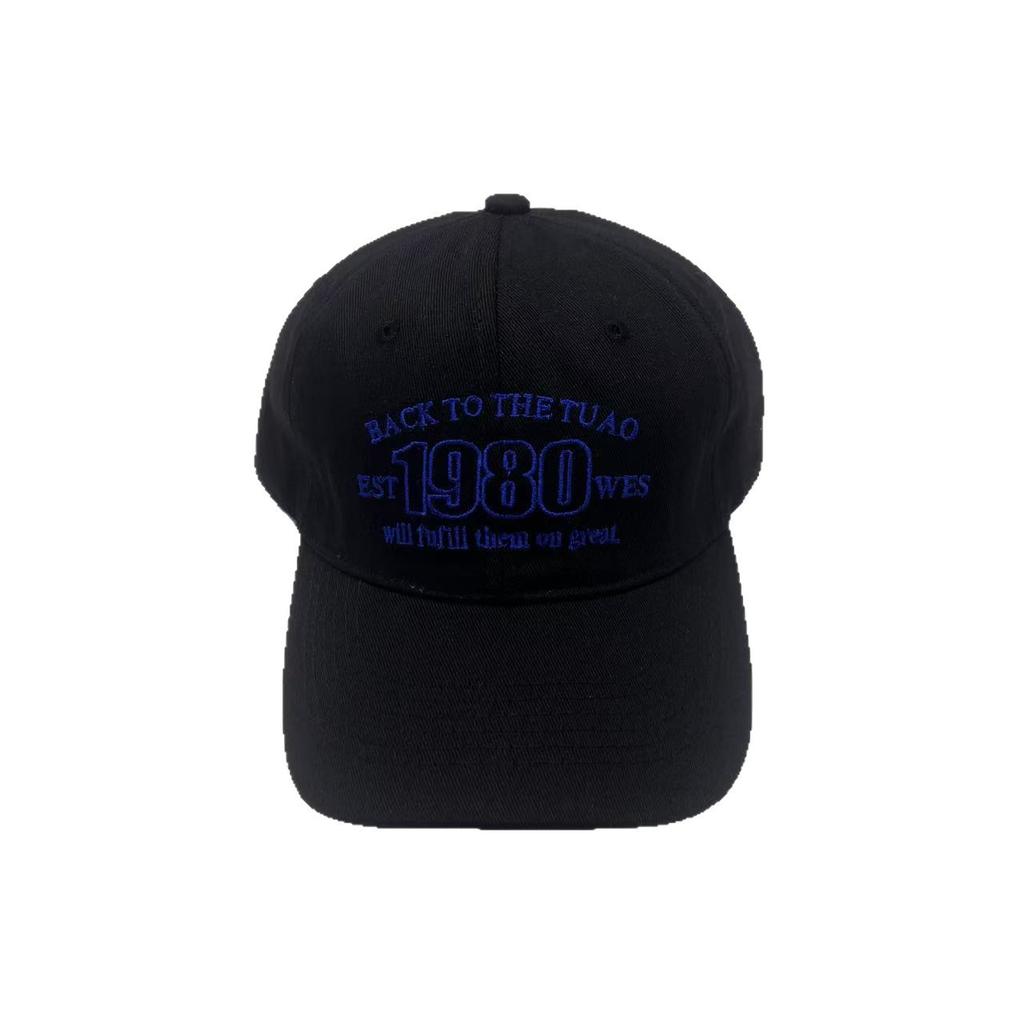 Fashion Hat deepened and enlarged cap men's and women's spring and summer 1980 embroidered visor hat Korean version versatile soft top baseball cap