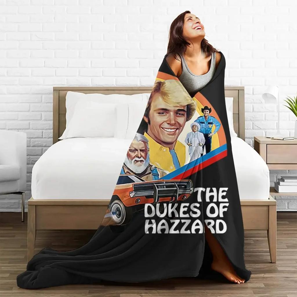 Dukes Of Hazzard Flannel Blanket Quality Super Soft Vintage Car Throw Blanket Winter Travel Living Room Colorful Bedspread