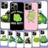 Frog Butt Phone Case For Iphone 17 Air 15 Pro 14 Plus 16 Pro Max 12 13 Mini 11 16E X XS Cover Cute Fundas