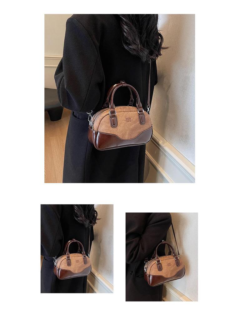 2024 Autumn/Winter Small High-End Fashion Handheld Bowling Bag & Crossbody Commute Shoulder Bag for Women.