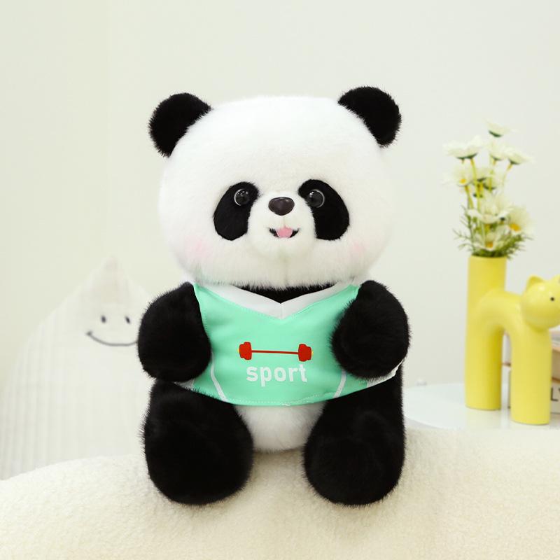 

Panda Giant Cute Plush Toy Sports Doll Girls Children Holiday Gifts Birthday 25cm/9.84in зелений