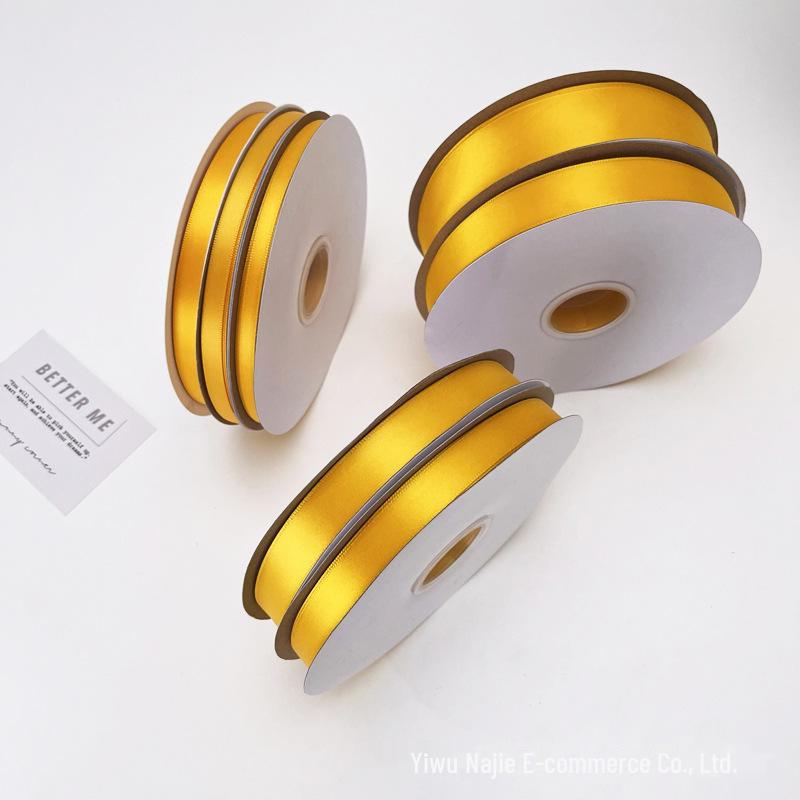Gold Ribbon Set: 4cm, 2.5cm, 6mm Rolls for DIY Bows & Gift Decoration