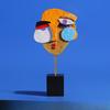 Abstract Human Face Color Best Twisted Statue Cafe Shop Home Use Decoration Modern Art Resin Craft Durable Durable Useful