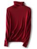 Women's Long-Sleeve Wool Base Layer Shirt with Pile Collar - Versatile Knit for Autumn/Winter