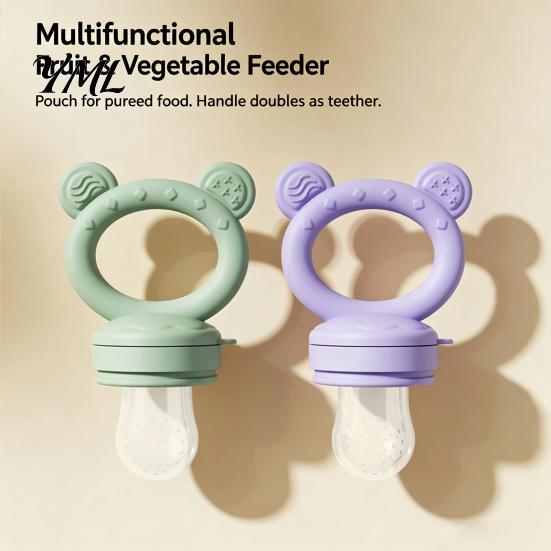 Baby Led Weaning Supplies Silicone Fruit Feeder/Mold, Food Training Teething Relief Pacifier, Easy Feeding Tool to Hold Safe Chewer for Infants Travel