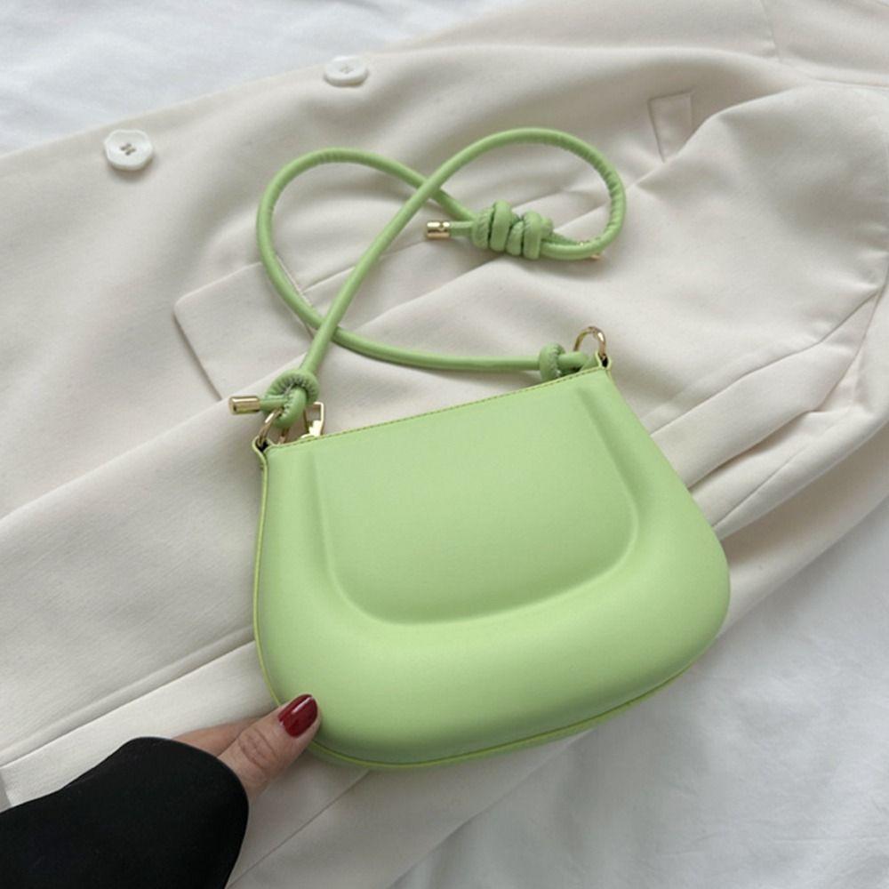 Women Simple Solid Color Crossbody Bags Underarm Bag Shoulder Bag Messenger Bag