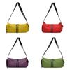 Simple Solid Color Striped Large Capacity Women Shoulder Bag For Daily Use