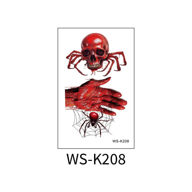 

Наклейка-симуляция Настоящий ужасный макияж на Хэллоуин Горячий популярный макияж на Хэллоуин Украшение на Хэллоуин Ужас Кованая наклейка 120 X 76mm