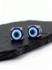 Anti Allergy Devil's Eye Magnetic Clip Earrings for Men,Stainless Steel Blue Eyes Non Perforated Earrings,Talisman Jewelry