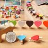 Shabby Holders Gifts Heart Shaped Decor Party Room Favor Wedding Mini Pegs Clips Photo Wooden