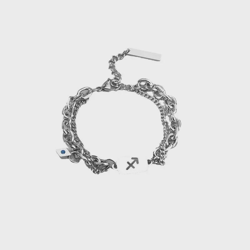 Luxury Zodiac Bracelets for Men & Women: Versatile, High-End Niche Design, Perfect for Students.