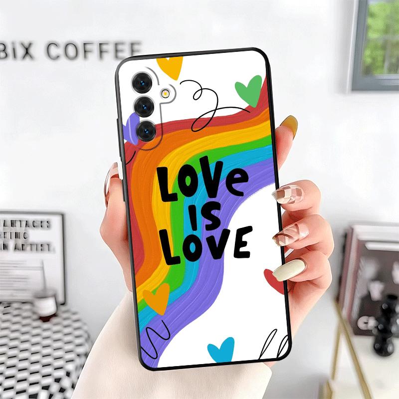 LGBT Rainbow Love Is Love Soft Phone Case for Samsung A17 A37 A57 A16 A26 A36 A56 A15 A25 A35 A55 A14 A24 A34 A54 A13 A23 A33 A5