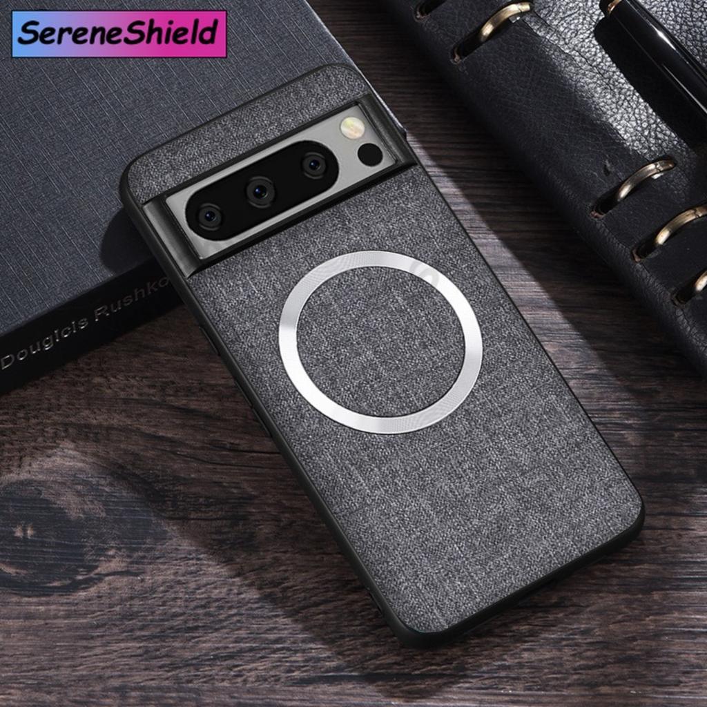 Per Custodia in Tessuto per Magsafe per Google Pixel 9 8 7 6 Pro XL 7A 8A 6A Ricarica Wireless Magnetica Cover Sottile per Pixel 9Pro 8Pro