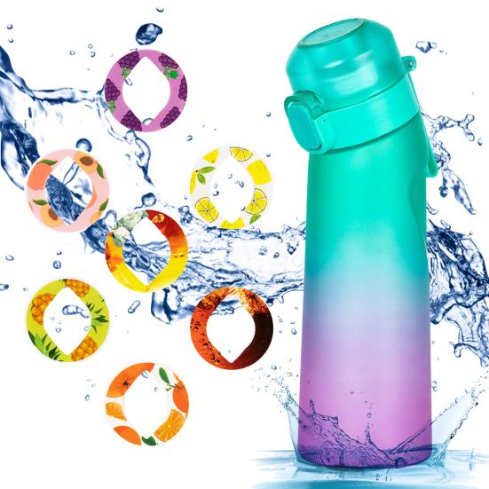 650ml Fruity Water Bottle with 7 Flavors Drinking Bottles for Outdoor Fitness Flavor Travel Mug for School