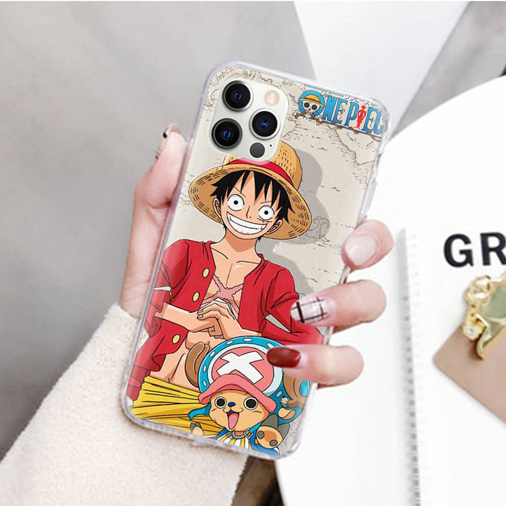 JW72 One Piece Luffy Transparent Case for Samsung A04 A14 A23 M33 M53 Realme 10 9 C35 C55 VIVO Y02 X80 Infinix Hot 30 Note 11 Tecno Spark 8P Pro