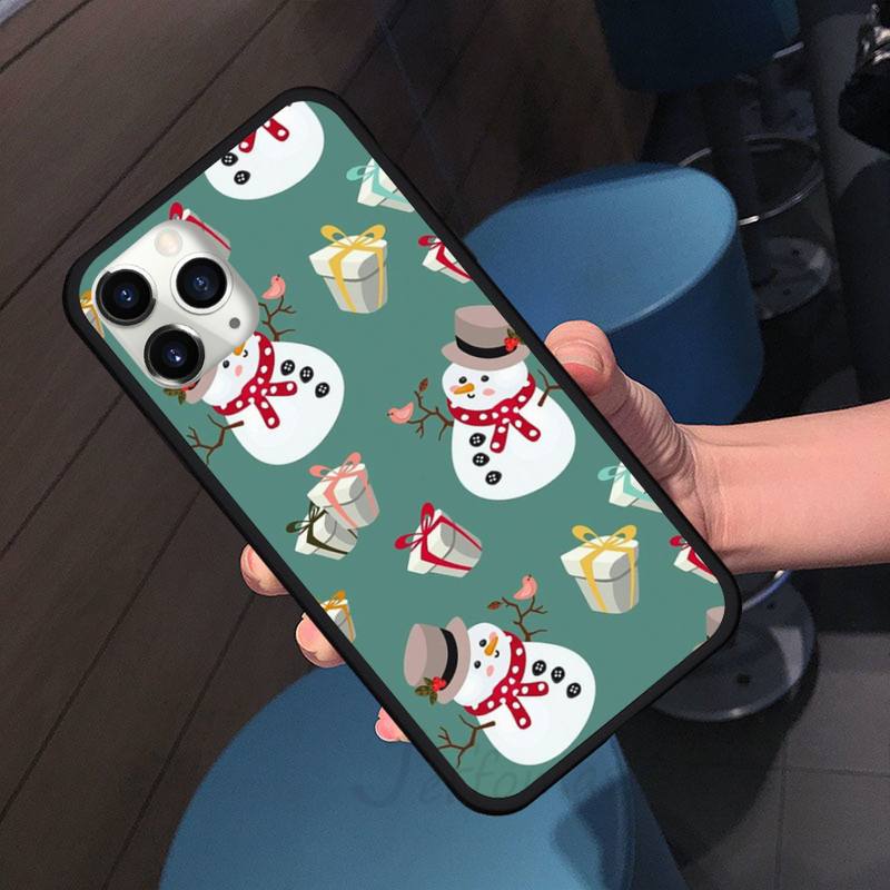 Happy New Year Christmas Gift Cute Phone Case for iPhone 11 12 Pro XS MAX 8 7 6 6S Plus X 5S SE 2020 XR