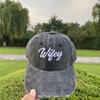 New Embroidered Letter Baseball Cap Coupl Ripped Hole Snapback Hats Adjustable Men Women Caps Fashion Hip Hop Hat