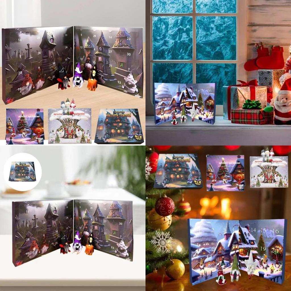 Festive Gnome Halloween Advent Calendar Paper Puzzle Box Ideal For Creative Diy Fun