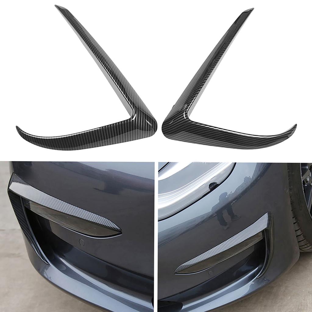Pack of 2 Carbon   Fog Light Throwers for Car Accessories, Front Fog Light Thrower Cover, Self-adhesive, Scratch  , Water