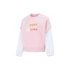 Sweatshirts Women's Pink Crew Neck Moderate Mock Two Piece 536092-16