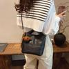 Urban simple trend handbag women's messenger bag 2025 new simple bucket bag solid color shoulder messenger bag